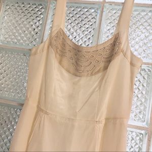 NWT Silk/Cotton Ivory Dress Banana Republic